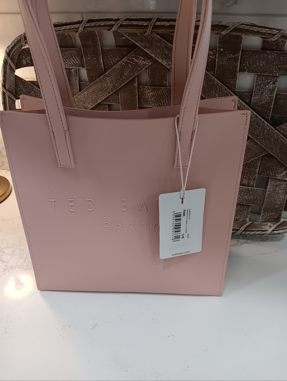 Ted Baker Pale Pink Embossed Tote